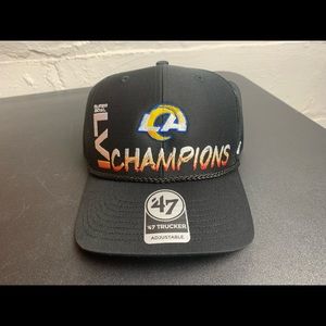 47 Brand LA Rams Super Bowl Champions Trucker Hat Adjustable Los Angeles NFL NEW